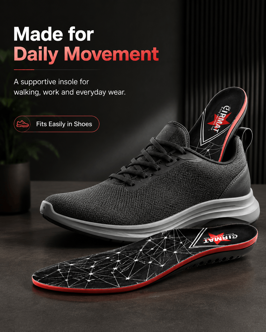 100% Imported FeetComfy ArchNest Pro Insole | Perfect for Arch Support