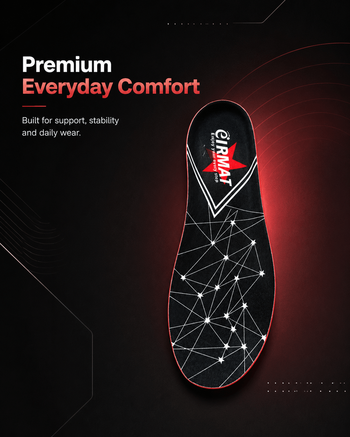 100% Imported FeetComfy ArchNest Pro Insole | Perfect for Arch Support