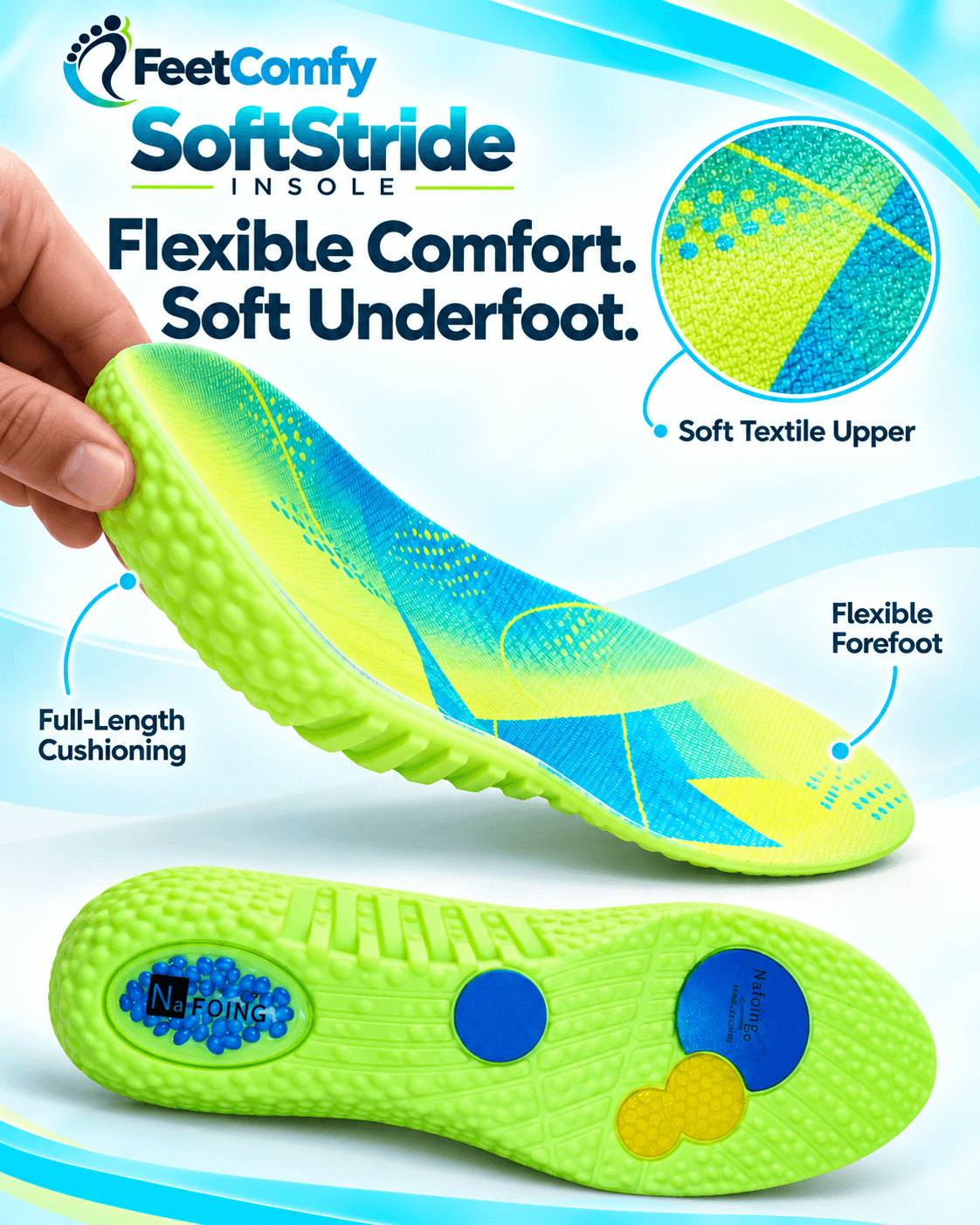 FeetComfy SoftStride Insole