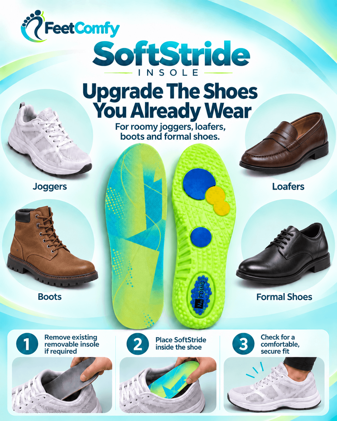 FeetComfy SoftStride Insole