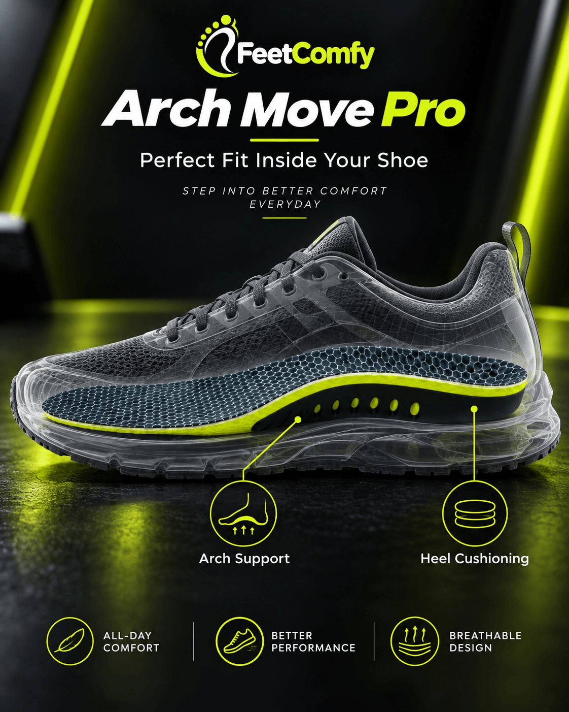 FeetComfy ArchMove Pro Insole
