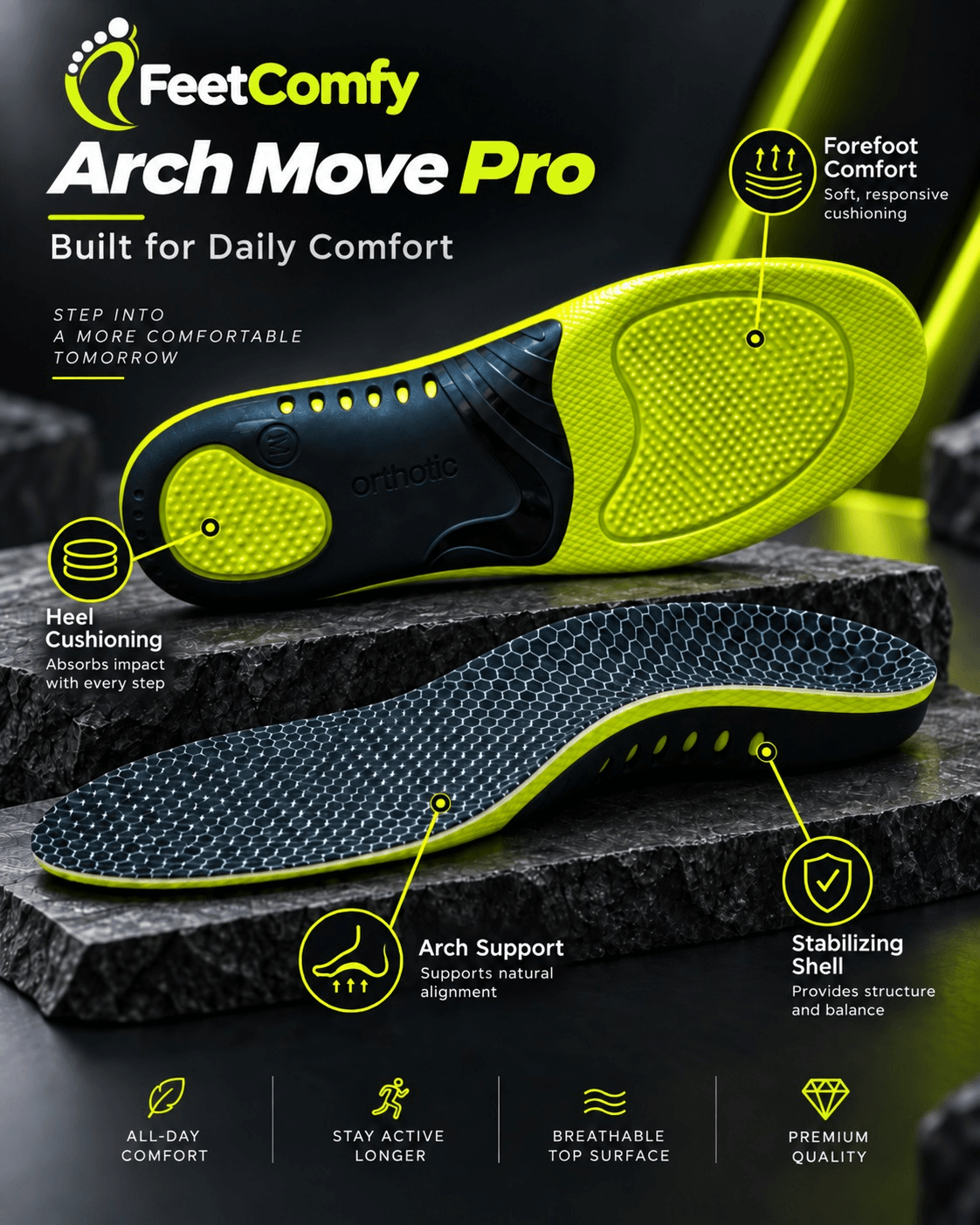 FeetComfy ArchMove Pro Insole