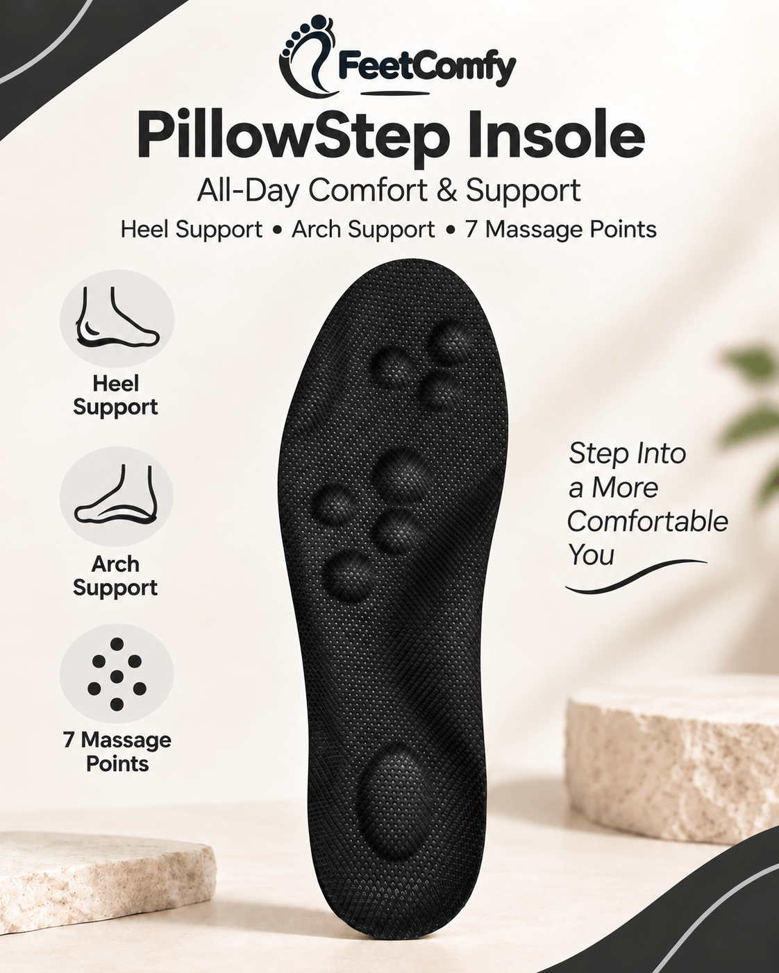 FeetComfy PillowStep Insole